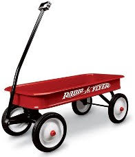 Radio Flyer wagon in traditional red